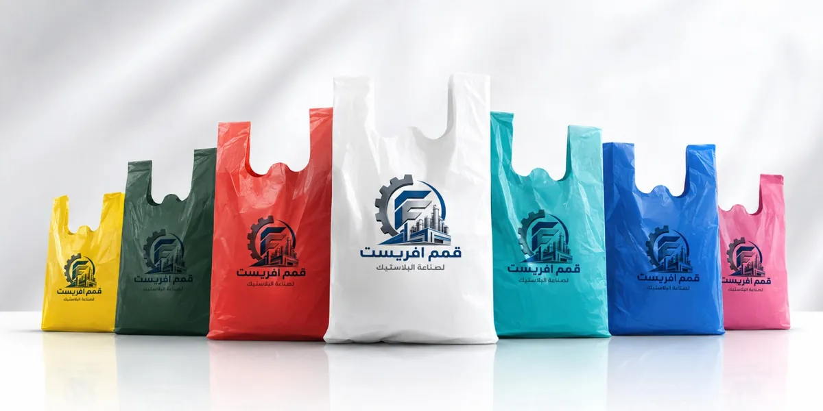 أكياس تسوق بلاستيكية ملونة